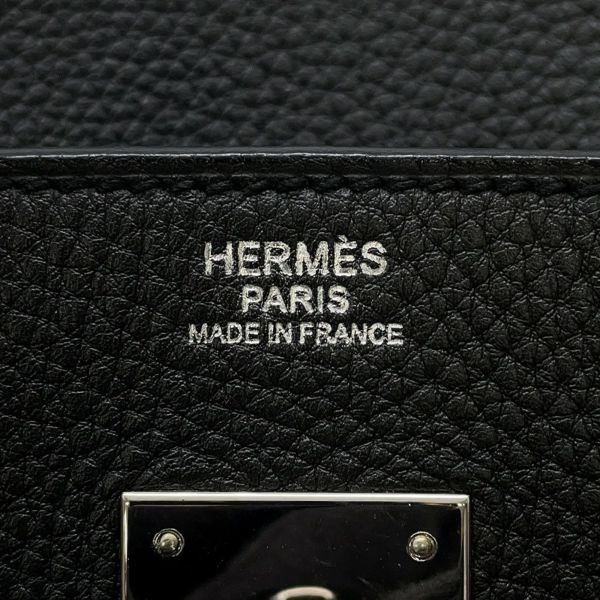 エルメス バーキン30 ブラック/シルバー金具 トゴ □R刻印 HERMES Birkin ハンドバッグ 黒