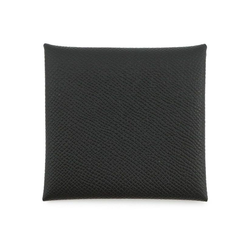 エルメス コインケース バスティア ブラック/シルバー金具 エプソン B刻印 HERMES 小銭入れ 黒