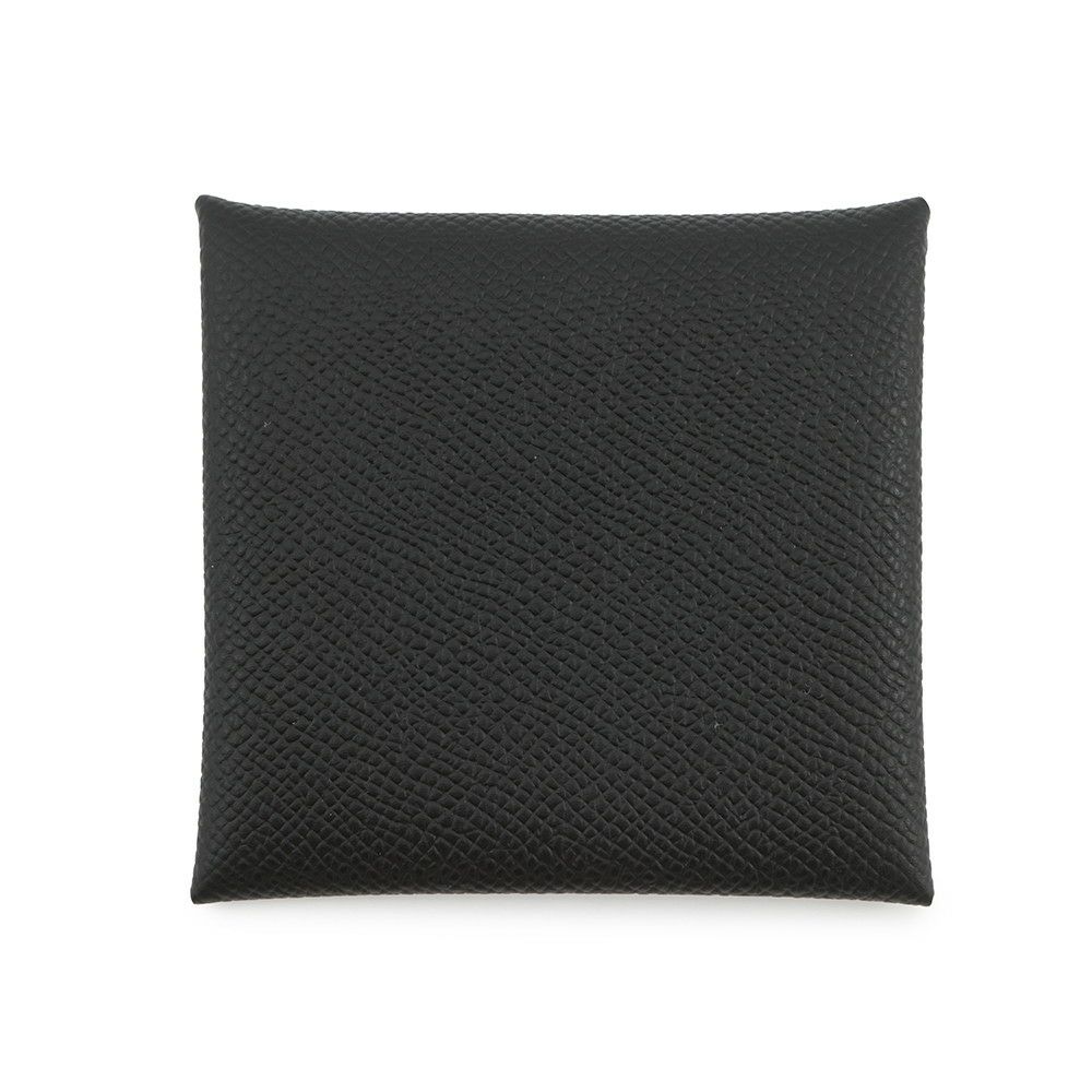 エルメス コインケース バスティア ブラック/シルバー金具 エプソン B刻印 HERMES 小銭入れ 黒