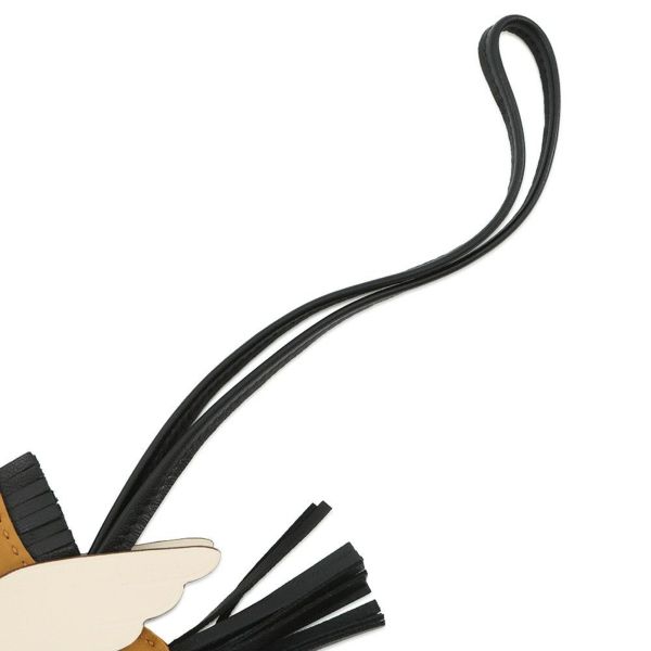 エルメス バッグチャーム ロデオPM ペガサス セサミ/ブラック/ナタ ラムスキン Z刻印