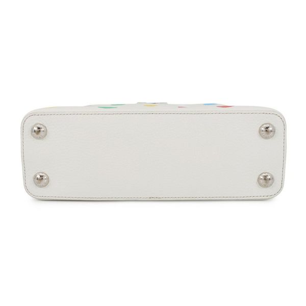 ルイヴィトン ハンドバッグ トリヨンレザー/ペインティッド ドット カプシーヌ LV×YK BB M21637 2way 草間弥生 コラボ 白