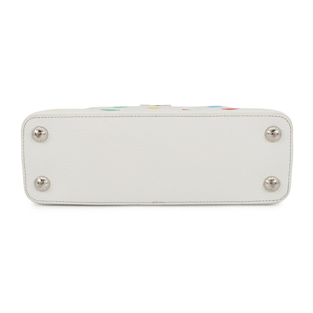 ルイヴィトン ハンドバッグ トリヨンレザー/ペインティッド ドット カプシーヌ LV×YK BB M21637 2way 草間弥生 コラボ 白