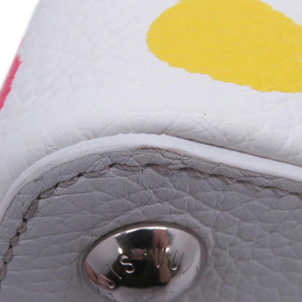 ルイヴィトン ハンドバッグ トリヨンレザー/ペインティッド ドット カプシーヌ LV×YK BB M21637 2way 草間弥生 コラボ 白