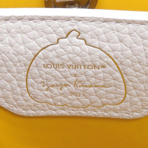 ルイヴィトン ハンドバッグ トリヨンレザー/ペインティッド ドット カプシーヌ LV×YK BB M21637 2way 草間弥生 コラボ 白