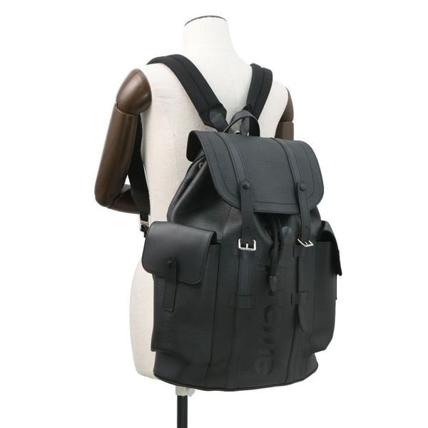 ルイヴィトン リュック エピ/シュプリーム クリストファーPM M53413 LOUIS VUITTON ヴィトン Supreme 黒 ブラック