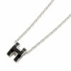 エルメス ネックレス ミニ・ポップアッシュ ブラック/シルバー金具 HERMES アクセサリー ポップH