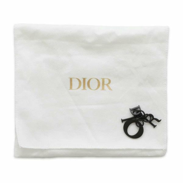 クリスチャン・ディオール 二つ折り財布 レディディオール カナージュ ミニウォレット S0178SLOI Christian Dior 黒