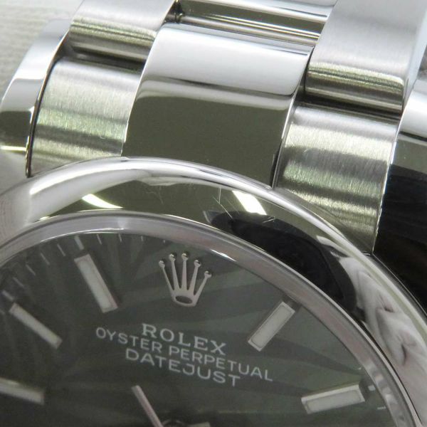 ロレックス デイトジャスト36 126200 ROLEX 腕時計 オリーブグリーンパームモチーフ文字盤