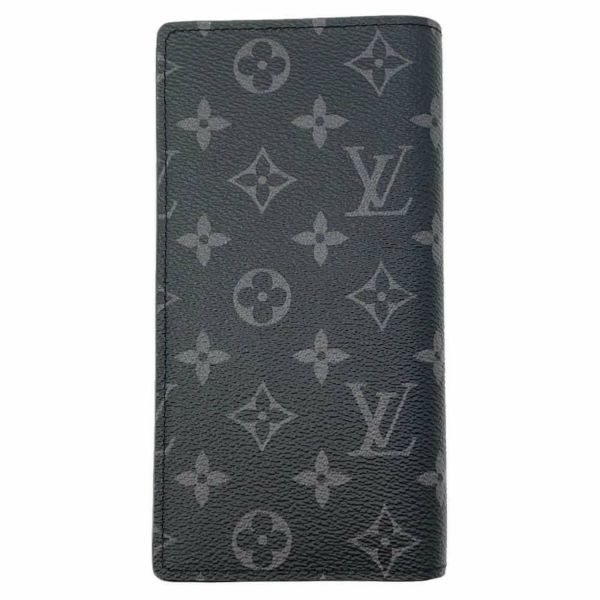 ルイヴィトン 長財布 モノグラム・エクリプス ポルトフォイユ・ブラザ M61697 LOUIS VUITTON 財布 黒 ブラック