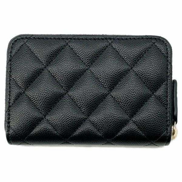 シャネル コインケース ココマーク マトラッセ ジップコインパース キャビアスキン AP3977 CHANEL 財布 黒