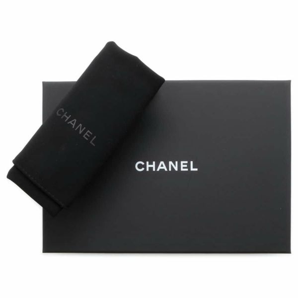 シャネル チェーンウォレット マトラッセ ココマーク シャイニーラムスキン CHANEL 黒