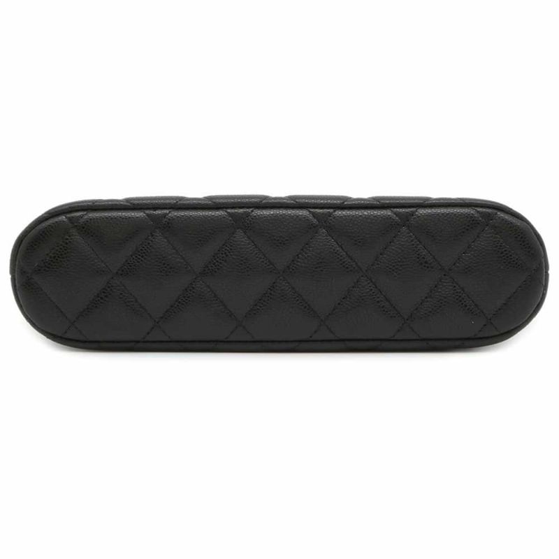シャネル チェーンショルダーバッグ クラシック マトラッセ キャビアスキン AP4016 CHANEL 黒