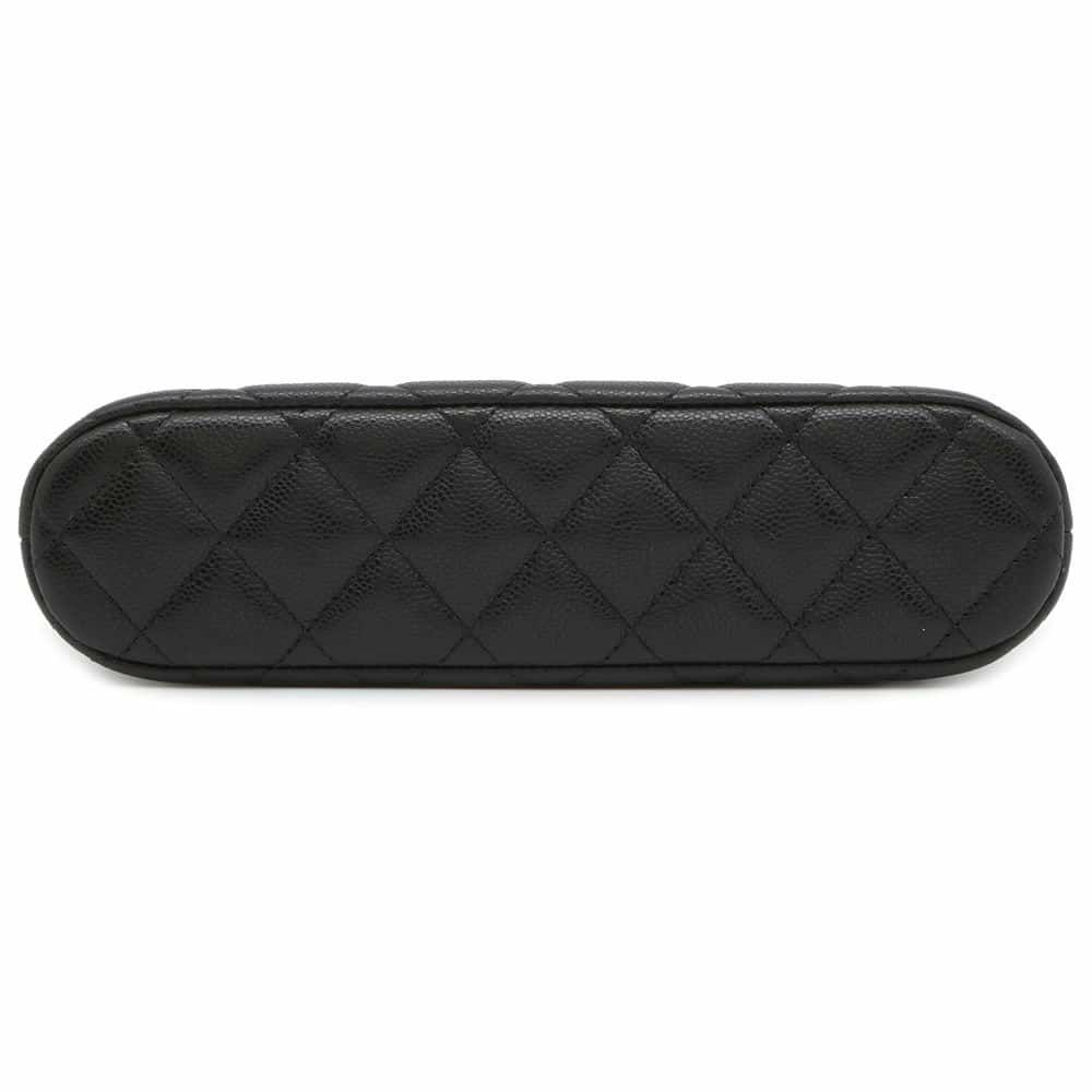 シャネル チェーンショルダーバッグ クラシック マトラッセ キャビアスキン AP4016 CHANEL 黒