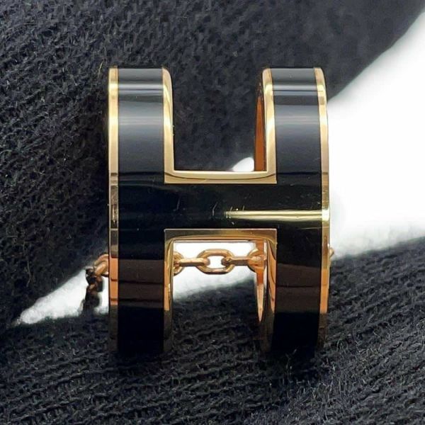 エルメス ネックレス ポップアッシュ ブラック/ピンクゴールド金具 HERMES Pop H アクセサリー ポップH