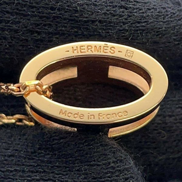 エルメス ネックレス ポップアッシュ ブラック/ピンクゴールド金具 HERMES Pop H アクセサリー ポップH