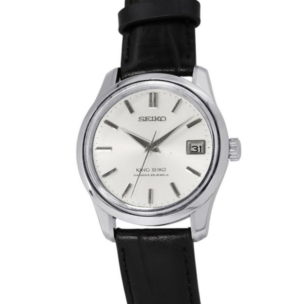 セイコー キングセイコー 44KS デイト 盾メダリオン 4402-8000 SEIKO 腕時計 シルバー文字盤