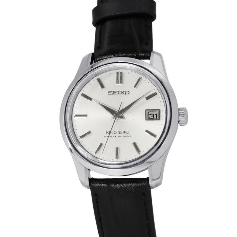 セイコー キングセイコー 44KS デイト 盾メダリオン 4402-8000 SEIKO 腕時計 シルバー文字盤
