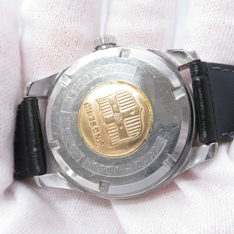 セイコー キングセイコー 44KS デイト 盾メダリオン 4402-8000 SEIKO 腕時計 シルバー文字盤