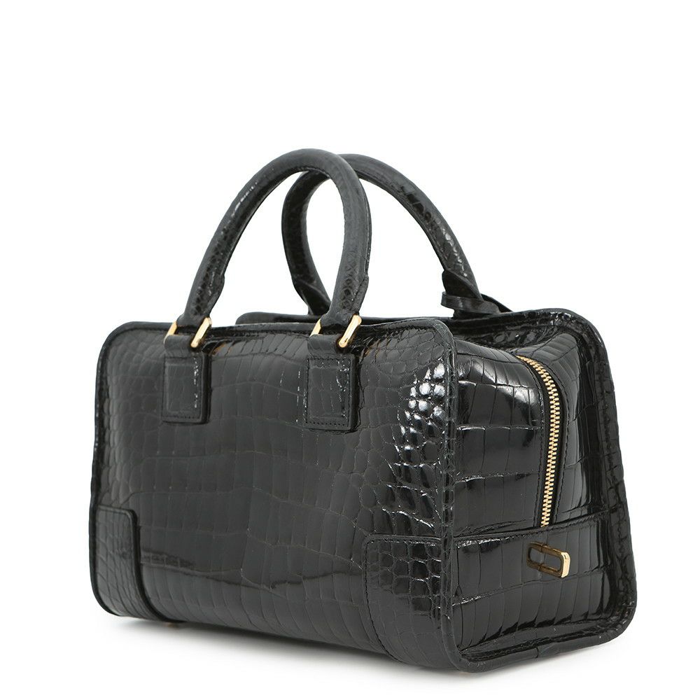 ロエベ ハンドバッグ アマソナ28 クロコダイル 352.25A03M LOEWE 2way 黒