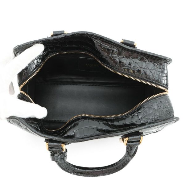 ロエベ ハンドバッグ アマソナ28 クロコダイル 352.25A03M LOEWE 2way 黒
