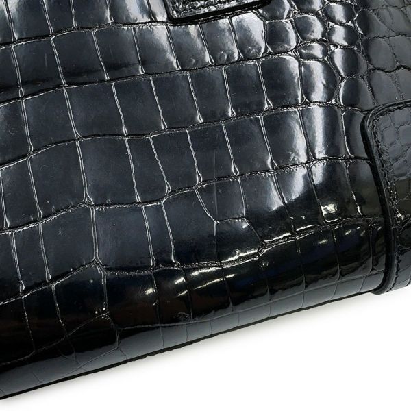 ロエベ ハンドバッグ アマソナ28 クロコダイル 352.25A03M LOEWE 2way 黒