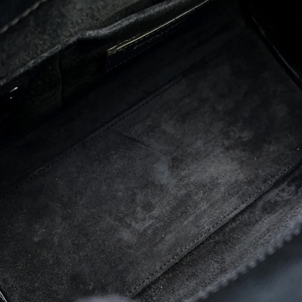 サンローランパリ ハンドバッグ サックドジュール ナノ スタッズ レザー SAINT LAURENT PARIS 2wayショルダー 黒