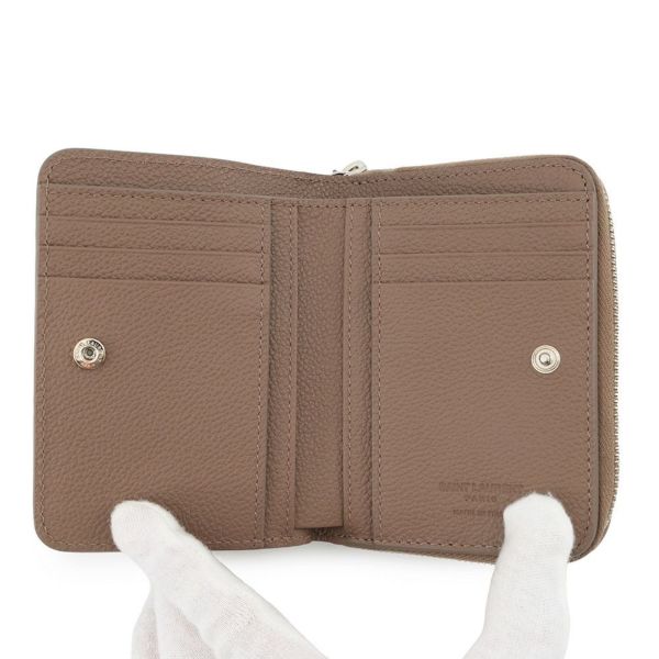 サンローランパリ 二つ折り財布 リヴゴーシュ コンパクト ジップウォレット レザー 603081 SAINT LAURENT PARIS