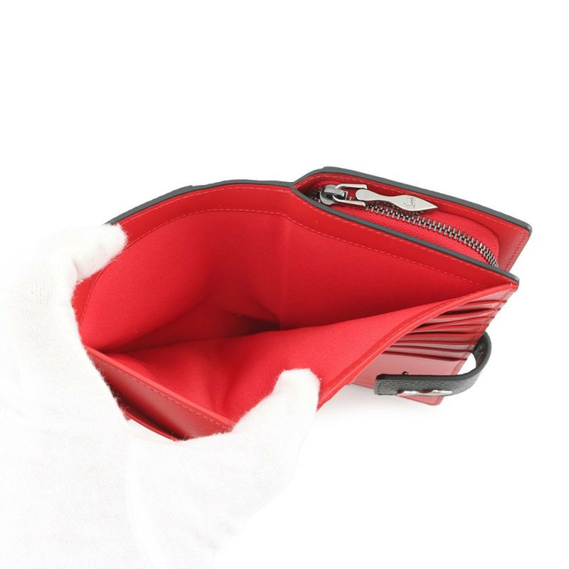 クリスチャン・ルブタン 長財布 パロマ ラバー レザー 3195086 Christian Louboutin 黒