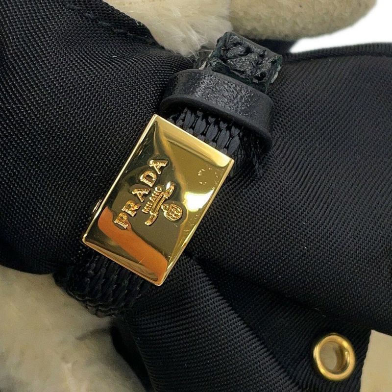 プラダ キーホルダー Teddy キーチャーム 1TO050 PRADA バッグチャーム 黒 くま クマ 熊