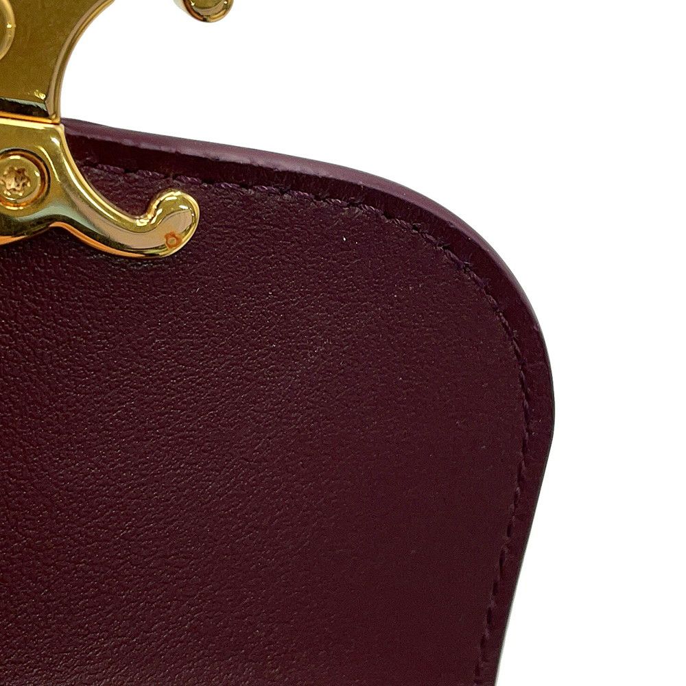 セリーヌ 三つ折り財布 トリオンフ スモールフラップウォレット ゴートスキン 10D783GVE.28DG CELINE