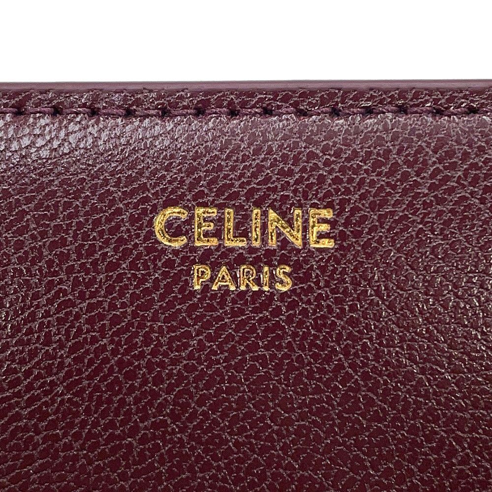 セリーヌ 三つ折り財布 トリオンフ スモールフラップウォレット ゴートスキン 10D783GVE.28DG CELINE