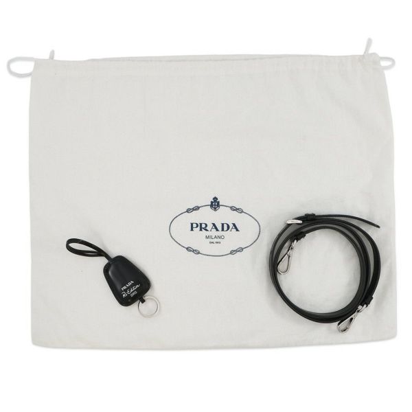 プラダ ハンドバッグ Re-Edition 2002 ムーン パデットナッパレザー 1BA381 PRADA 2wayショルダー 黒