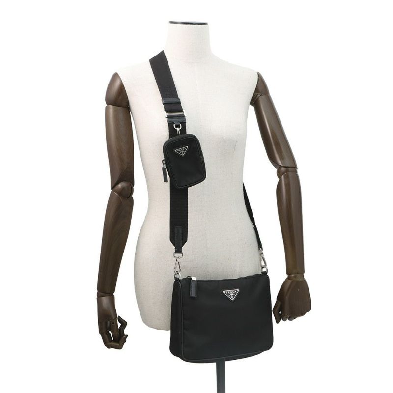 プラダ ショルダーバッグ Re-Nylon ナイロン 2VH113 PRADA 斜め掛け 黒