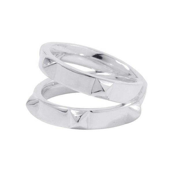 エルメス リング エルメス・クルー・ドゥ・H 5クルー SV925シルバー サイズ55 HERMES ジュエリー