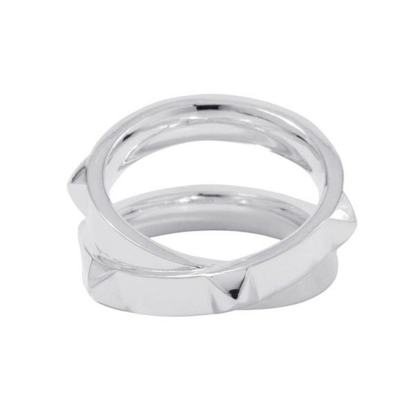 エルメス リング エルメス・クルー・ドゥ・H 5クルー SV925シルバー サイズ55 HERMES ジュエリー