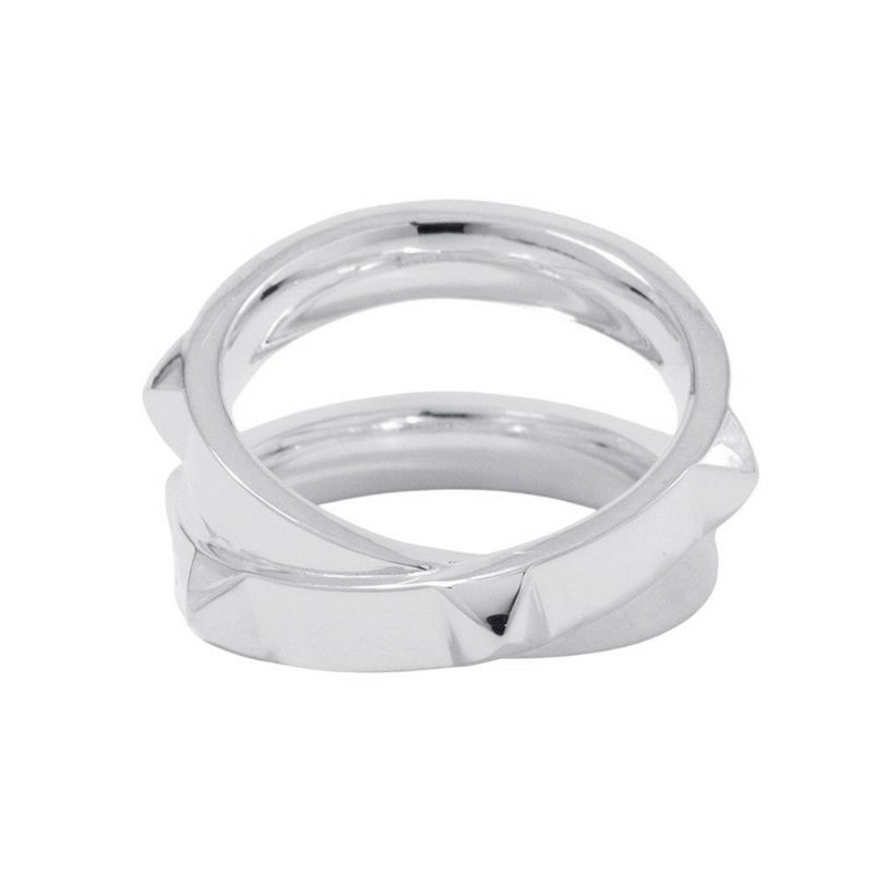 エルメス リング エルメス・クルー・ドゥ・H 5クルー SV925シルバー サイズ55 HERMES ジュエリー