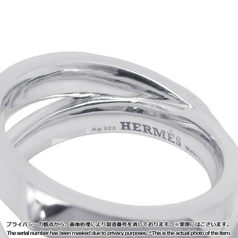 エルメス リング エルメス・クルー・ドゥ・H 5クルー SV925シルバー サイズ55 HERMES ジュエリー
