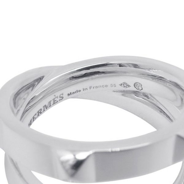 エルメス リング エルメス・クルー・ドゥ・H 5クルー SV925シルバー サイズ55 HERMES ジュエリー
