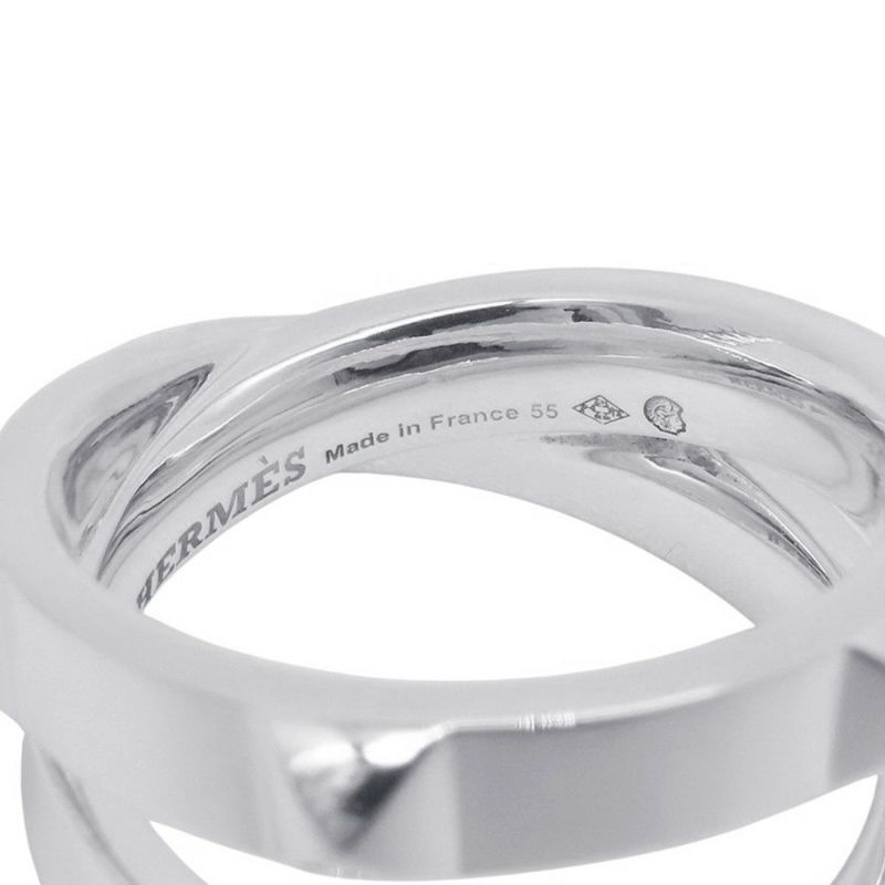 エルメス リング エルメス・クルー・ドゥ・H 5クルー SV925シルバー サイズ55 HERMES ジュエリー
