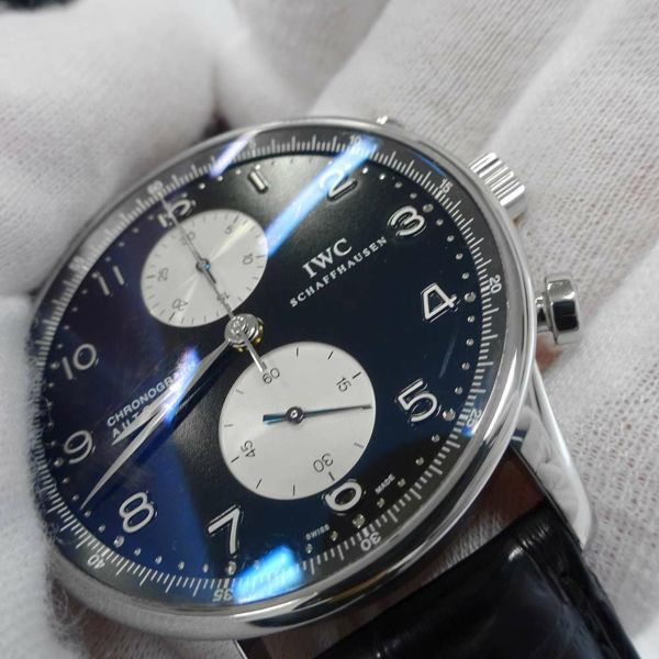 IWC ポルトギーゼ クロノグラフ オートマティック IW371404 腕時計 黒文字盤