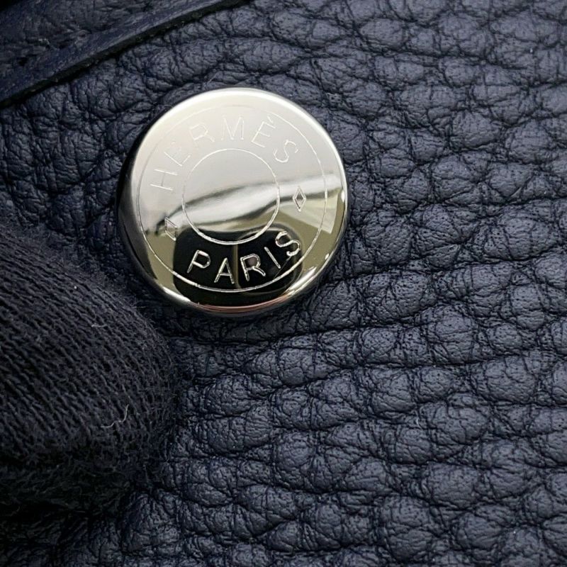 エルメス トートバッグ ガーデンパーティTPM ブルーインディゴ/シルバー金具 ネゴンダ W刻印