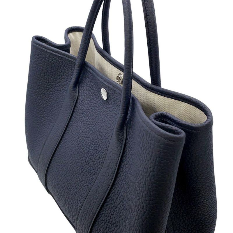 エルメス トートバッグ ガーデンパーティTPM ブルーインディゴ/シルバー金具 ネゴンダ W刻印