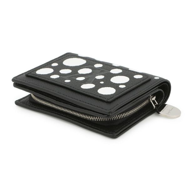 ルイヴィトン 二つ折り財布 モノグラム・アンプラント LV × YK ポルトフォイユ・クレア M81907 日本限定 草間彌生 黒 ブラック