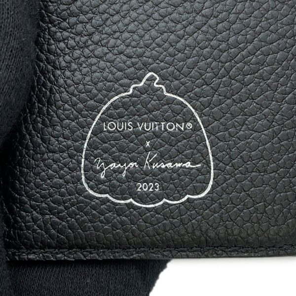 ルイヴィトン 二つ折り財布 モノグラム・アンプラント LV × YK ポルトフォイユ・クレア M81907 日本限定 草間彌生 黒 ブラック
