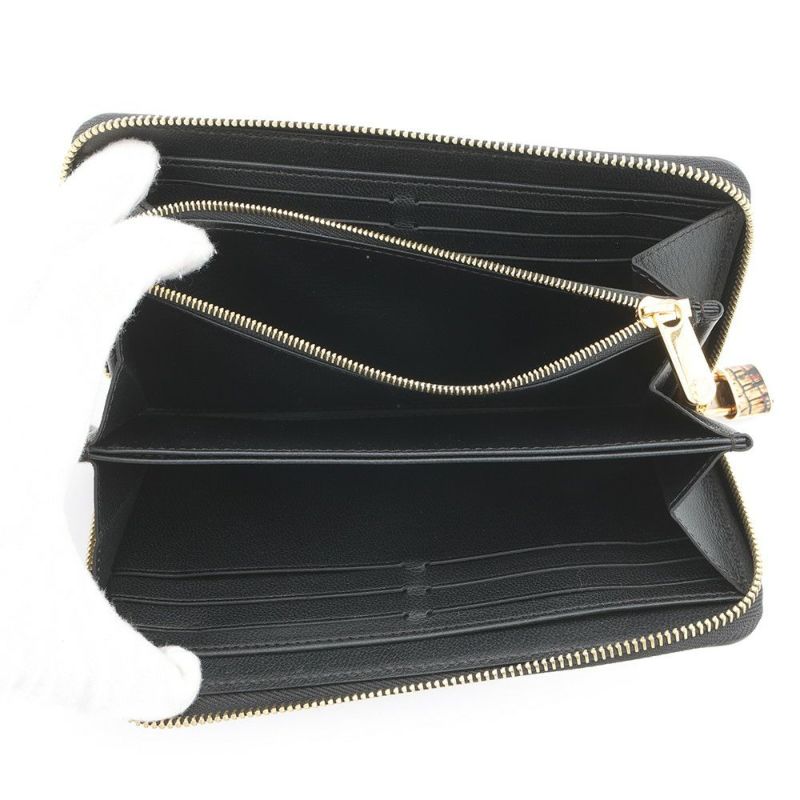 ルイヴィトン 長財布 エキゾチックレザー ジッピー・ウォレット LOUIS VUITTON ブラック 黒