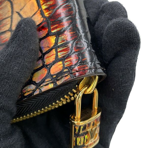 ルイヴィトン 長財布 エキゾチックレザー ジッピー・ウォレット LOUIS VUITTON ブラック 黒