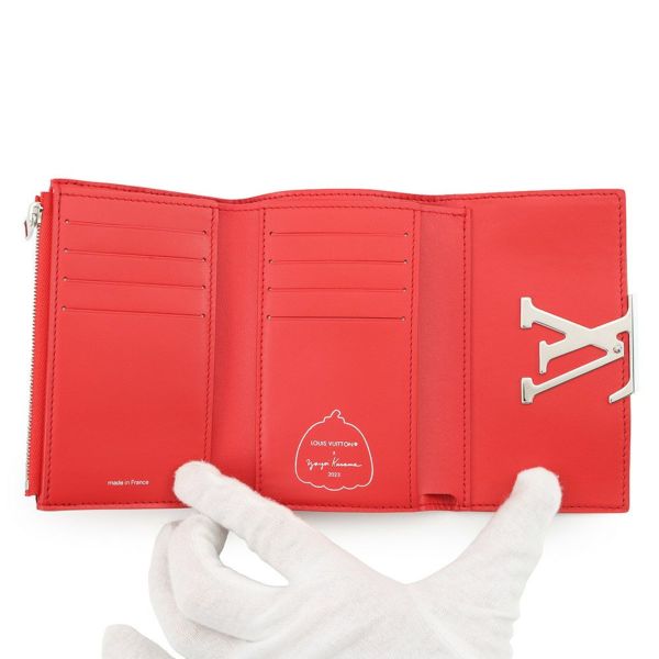 ルイヴィトン 三つ折り財布 LV×YK ポルトフォイユ カプシーヌ コンパクトマキシ トリヨンレザー M82113 草間弥生 コラボ