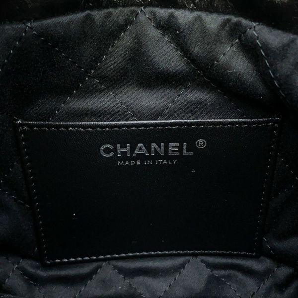 シャネル ハンドバッグ CHANEL 22 ミニ ココマーク シャイニーカーフレザー AS3980 CHANEL 2way 黒