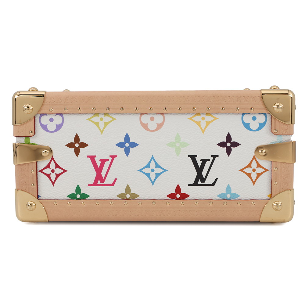 ルイヴィトン ハンドバッグ モノグラム・マルチカラー LV×TM プティット・ヴァリーズ M13125 2way ホワイト 白  村上隆 コラボ