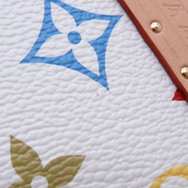 ルイヴィトン ハンドバッグ モノグラム・マルチカラー LV×TM プティット・ヴァリーズ M13125 2way ホワイト 白  村上隆 コラボ